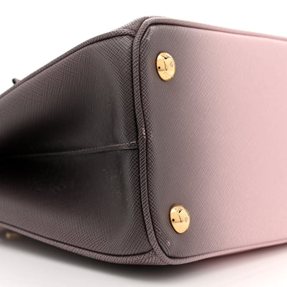 Prada Saffiano Lux Small Galleria Double Zip Tote Gradient Alabaster Pink 9 of 13