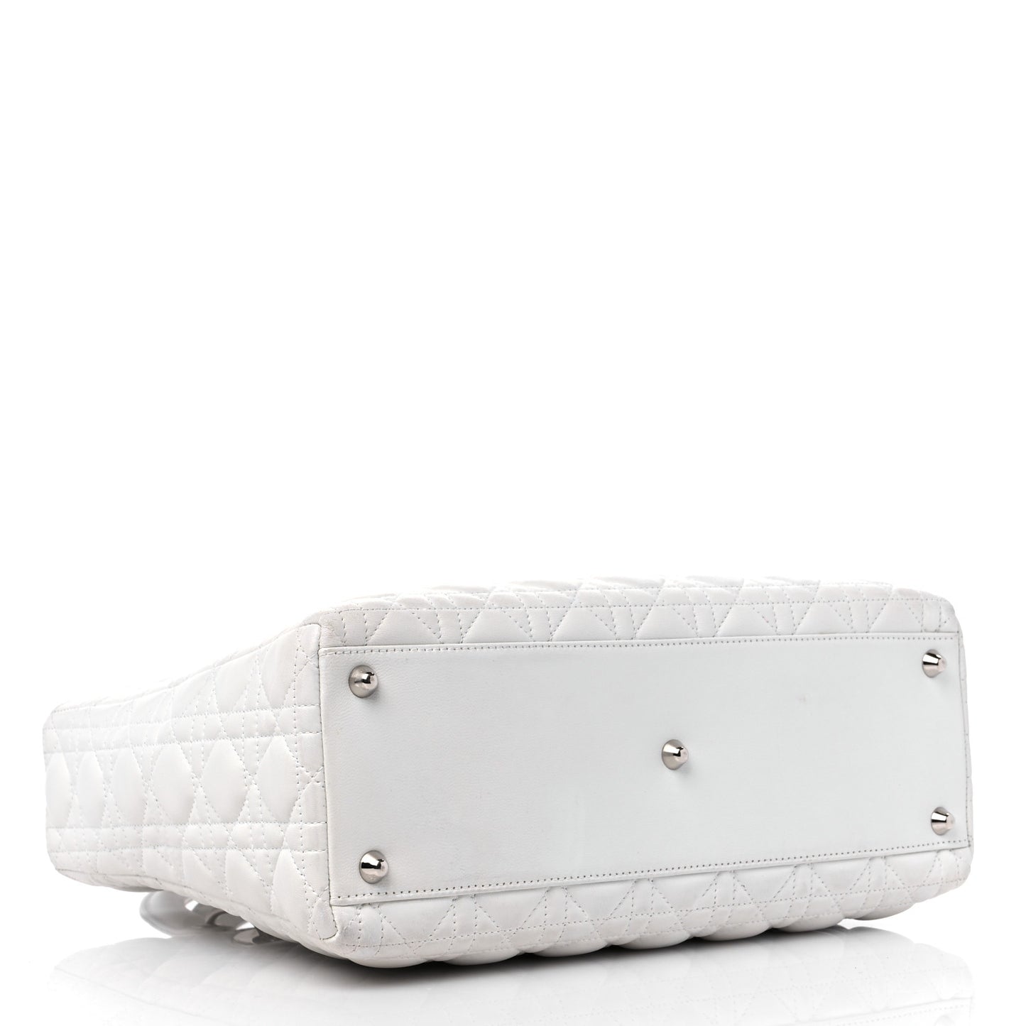 Lambskin Cannage Large Lady Dior White