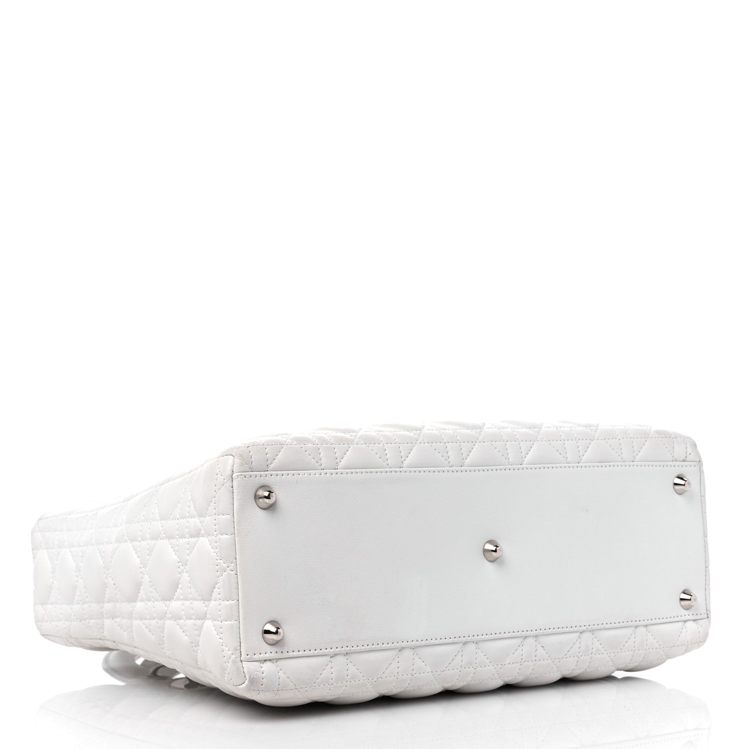 Christian Dior Lambskin Cannage Large Lady Dior White 4 of 12