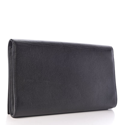 Saint Laurent Calfskin Monogram Large Belle De Jour Clutch Black 3 of 9