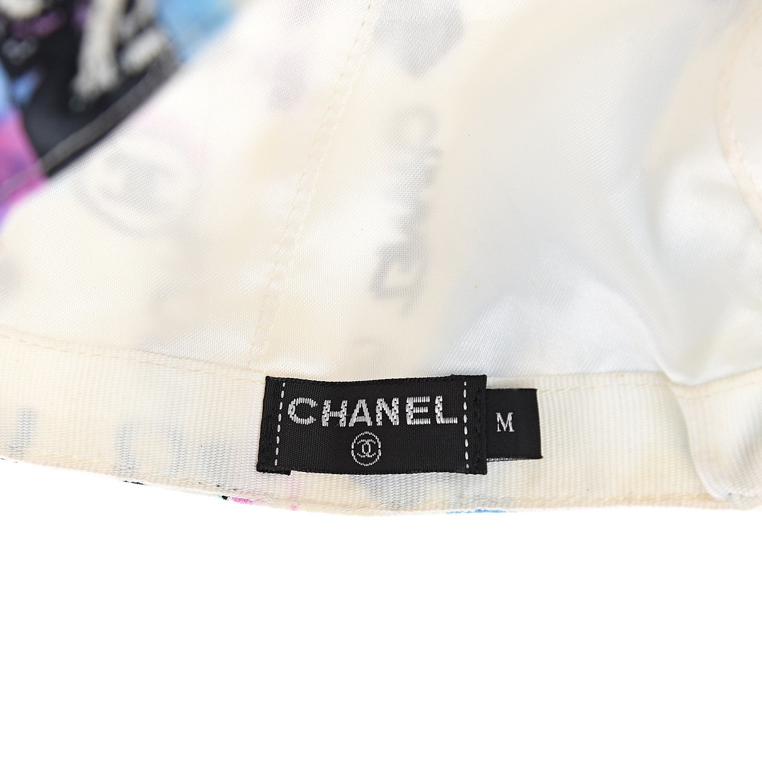Chanel Canvas Printed Graffiti CC Cap Hat M Ivory Multicolor 5 of 7