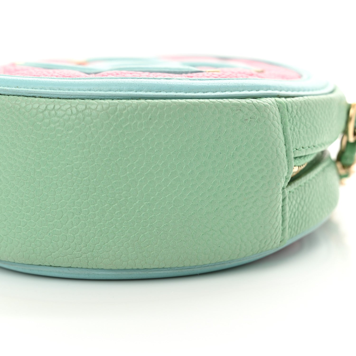 Chanel Caviar Quilted Round Filigree Crossbody Pink Blue Green 10 of 10