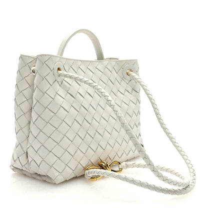 Bottega Veneta Nappa Intrecciato Small Andiamo Shoulder Bag White 3 of 8