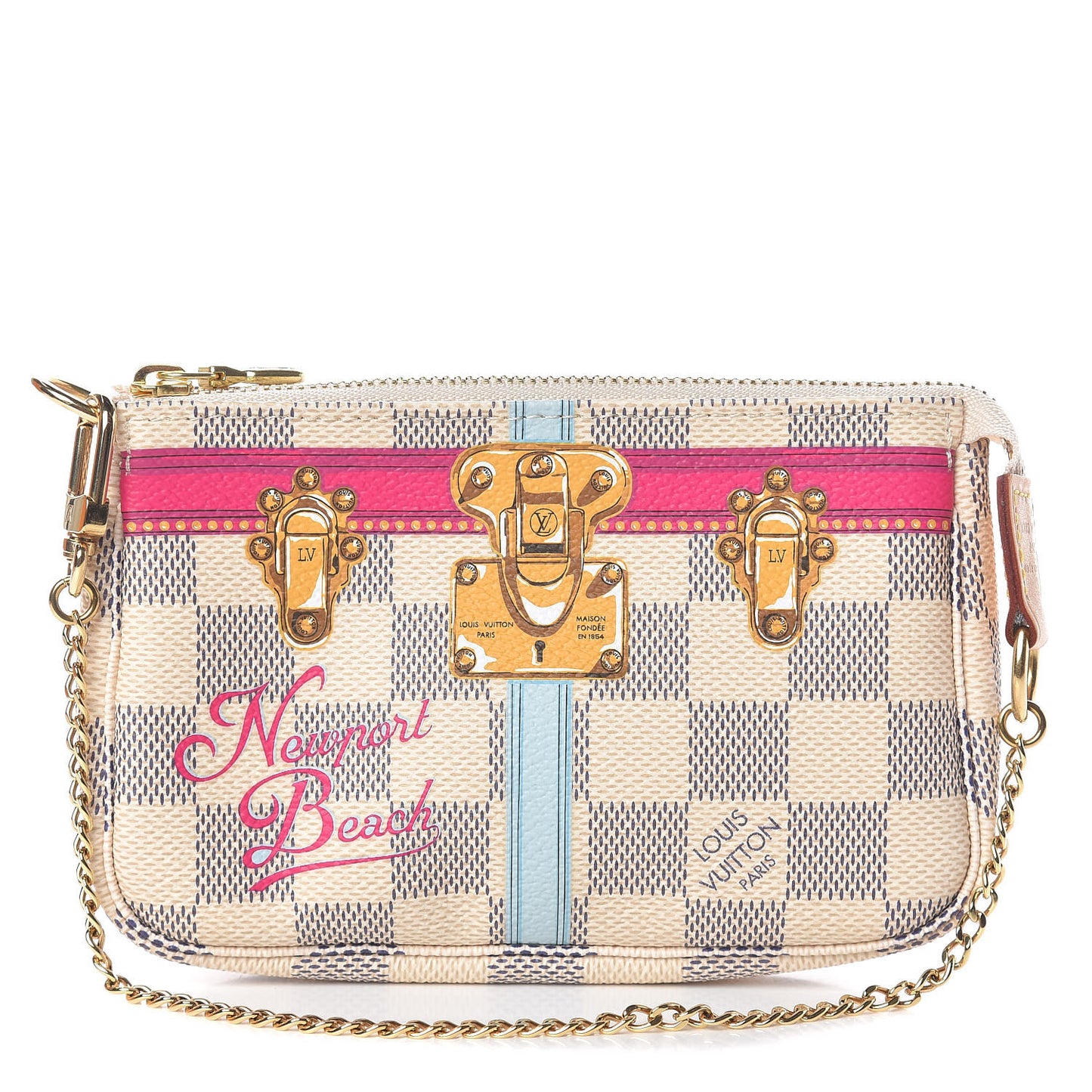Damier Azur Summer Trunks Newport Beach Mini Pochette Accessories