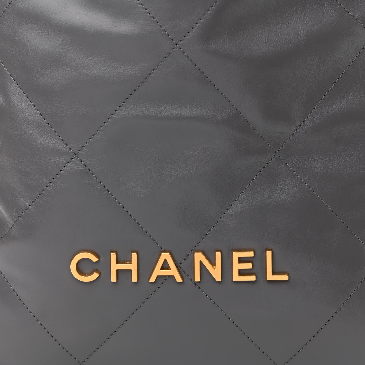 Chanel Shiny Calfskin Quilted Small Chanel 22 Grey 9 of 12
