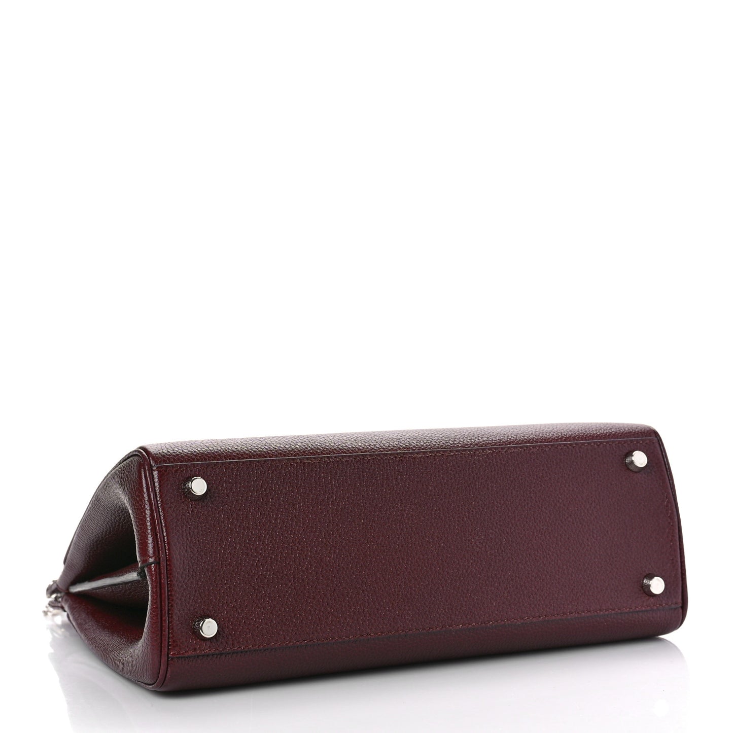 Grainy Calfskin Small Zumi Top Handle Bag Vintage Bordeaux