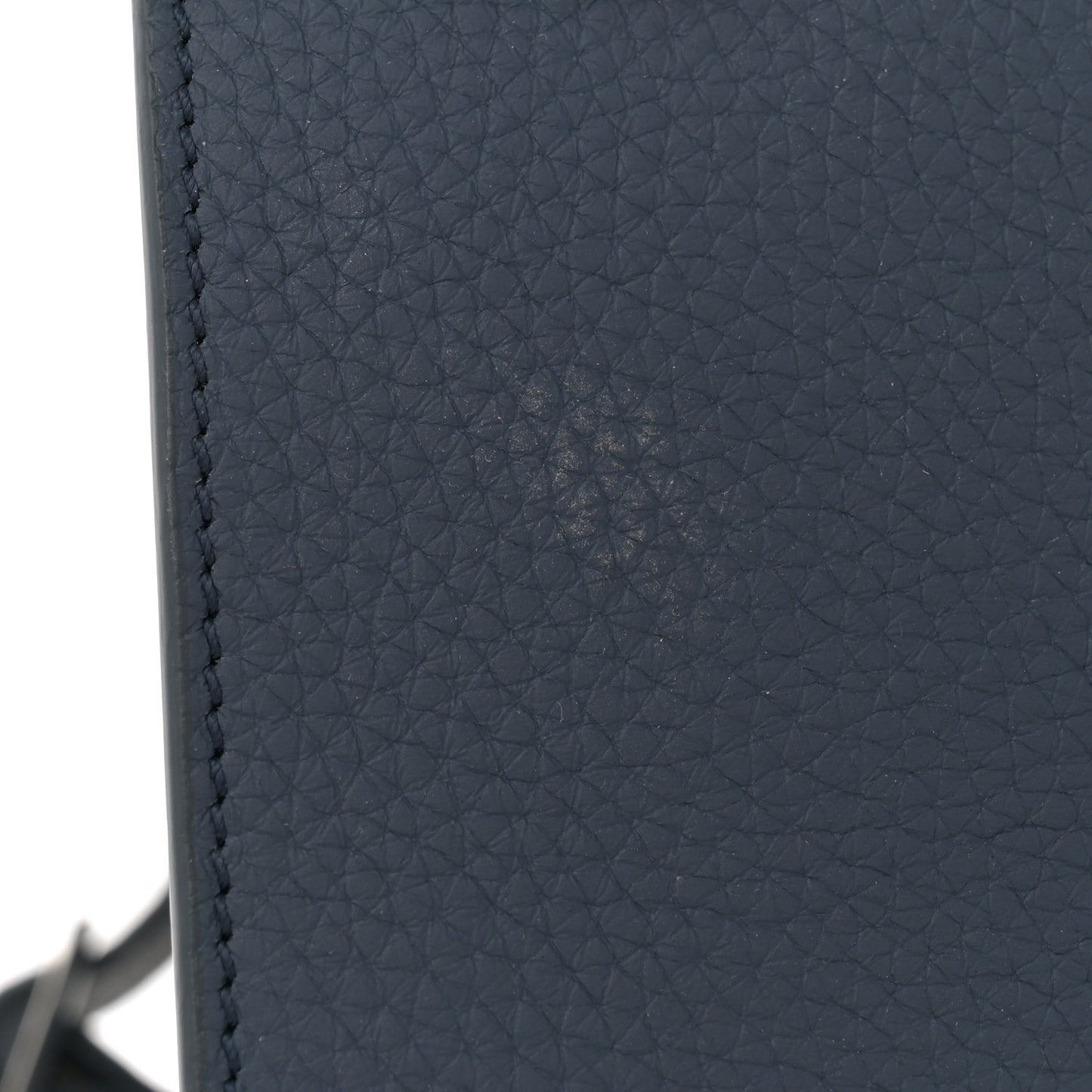 Matte Grained Calfskin Soft Margaux 15 Indigo