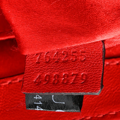 Gucci Nappa Vertical Matelasse Medium Maxi Horsebit Chain Shoulder Bag Beret Red 7 of 12