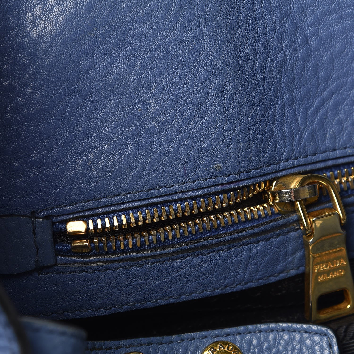 Prada Vitello Daino Tote Cobalto 12 of 23