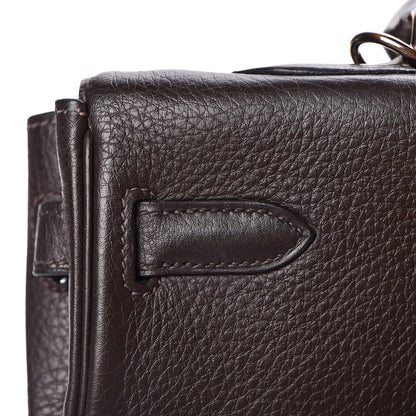 Hermes Taurillon Clemence Kelly Retourne 35 Chocolate 11 of 38