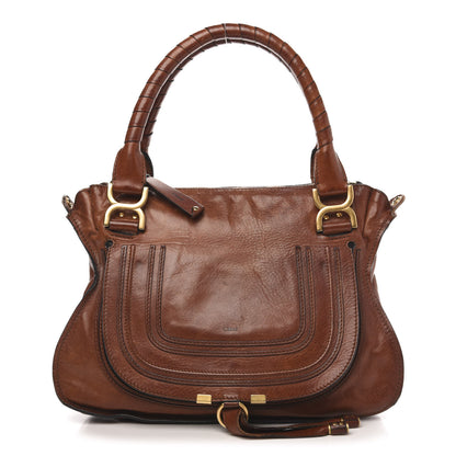 Chloe Calfskin Medium Marcie Satchel Mahogany 1 of 17