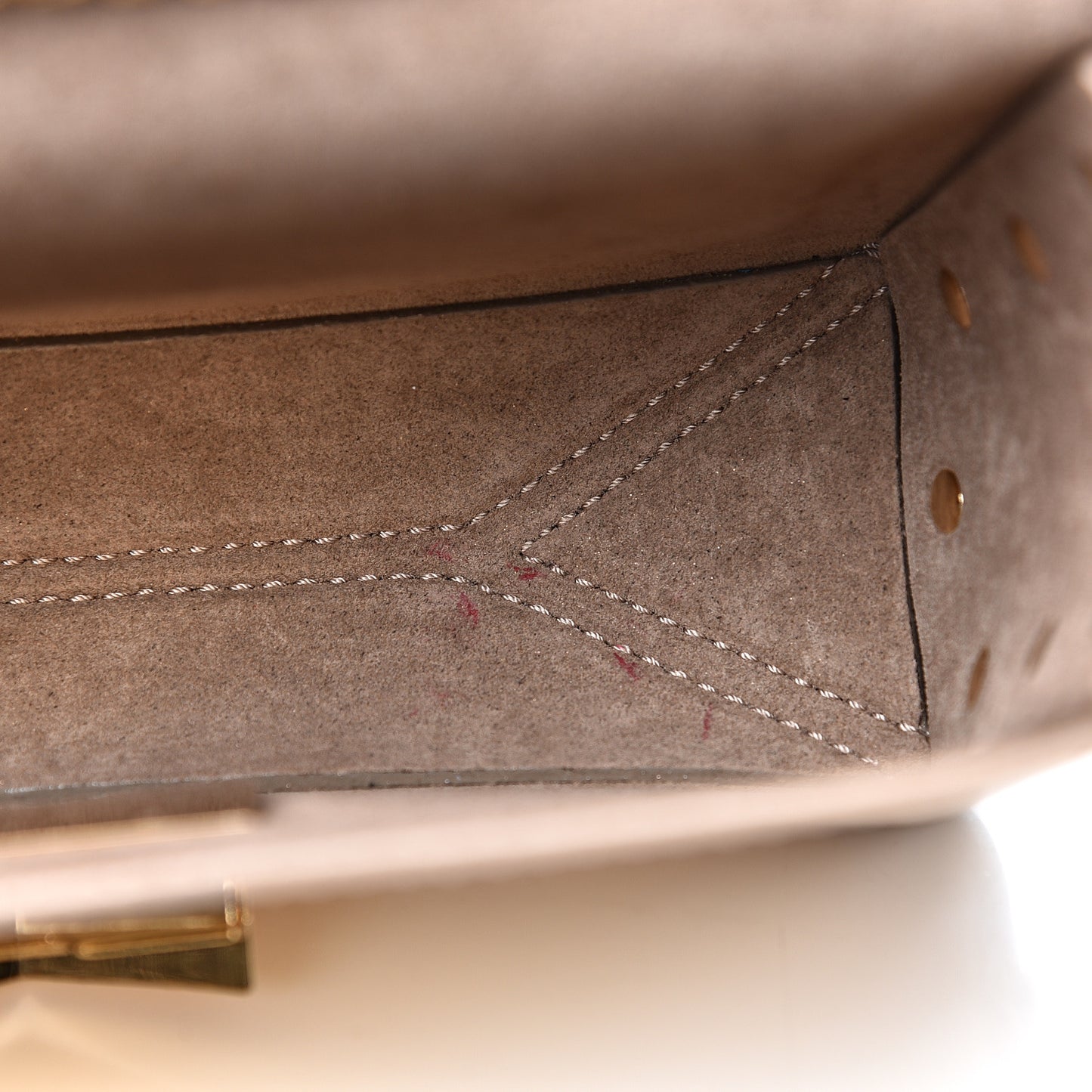 Metallic Calfskin Lockett Petite Shoulder Bag Gold