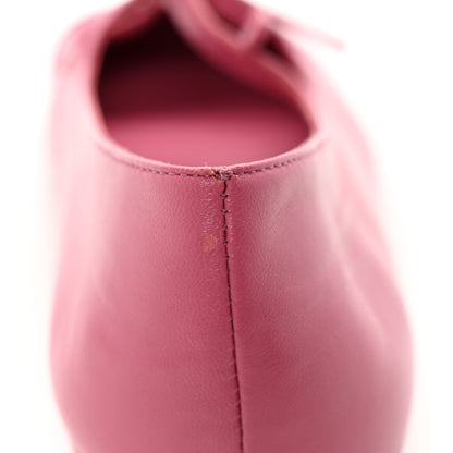 Chanel Lambskin Mary Jane Flats 41 Pink Black 10 of 11
