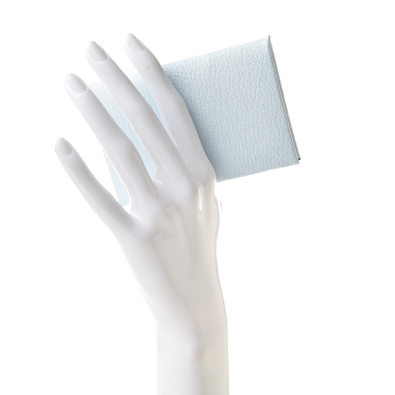 Hermes Chevre Mysore Verso Calvi Card Case Bleu Brume Brique 2 of 8