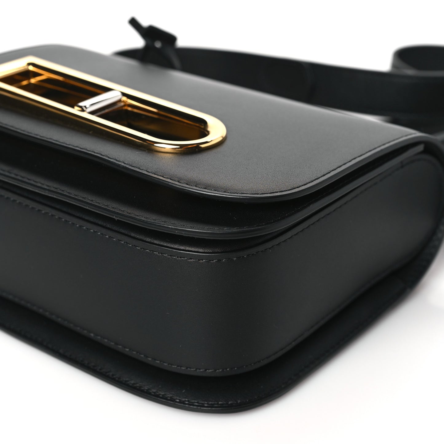 Olen Calfskin Small Lingot Crossbody Black