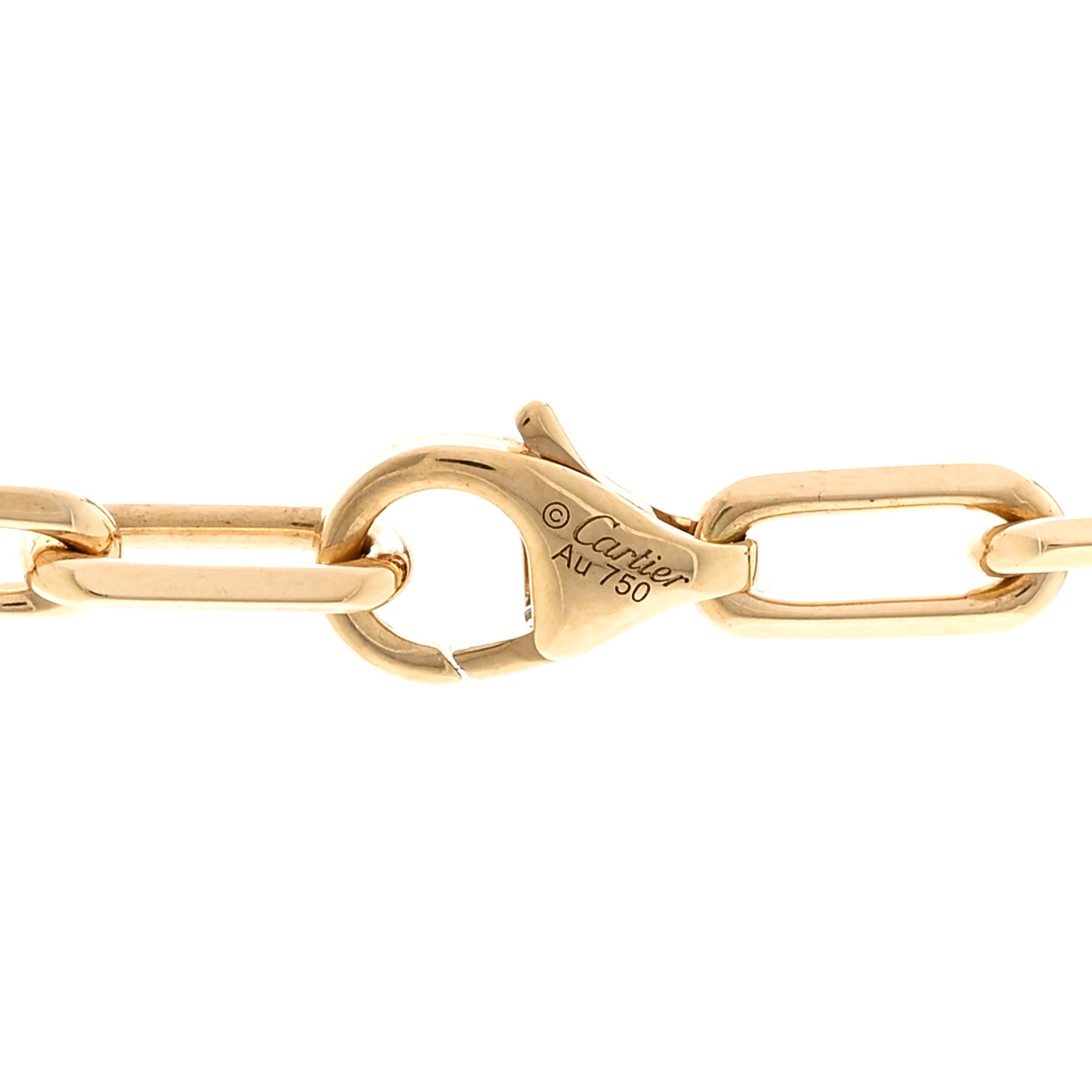 Cartier 18K Yellow Gold SM Santos De Cartier Link Necklace 4 of 4