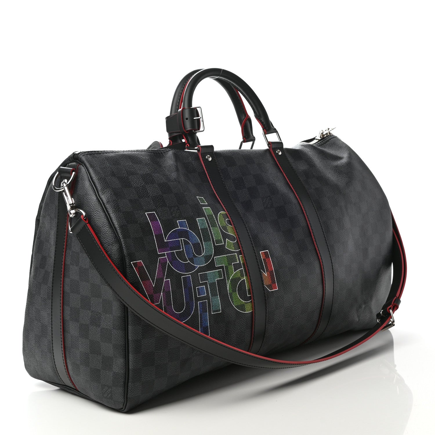 Louis Vuitton Damier Graphite Logo Keepall Bandouliere 50 Rogue 2 of 8