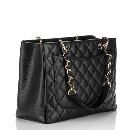 Chanel Caviar Quilted Grand Shopping Tote GST Black 3 of 7