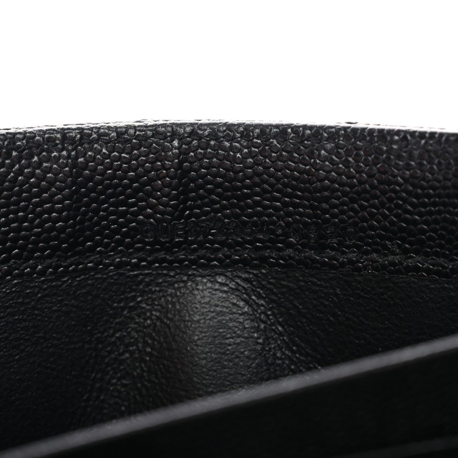 Saint Laurent Grain De Poudre Matelasse Chevron Monogram Flap Wallet Black 7 of 9