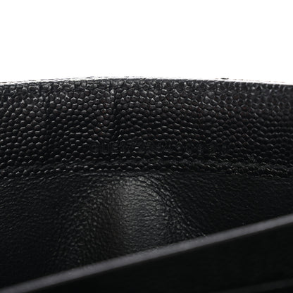 Saint Laurent Grain De Poudre Matelasse Chevron Monogram Flap Wallet Black 7 of 9