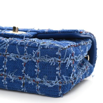 Chanel Tweed Quilted Mini Rectangular Flap Blue Multicolor 10 of 10