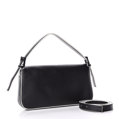 Fendi Vitello Dolce Elite Monster Eyes Bi-Color Baguette Black Yellow 3 of 8