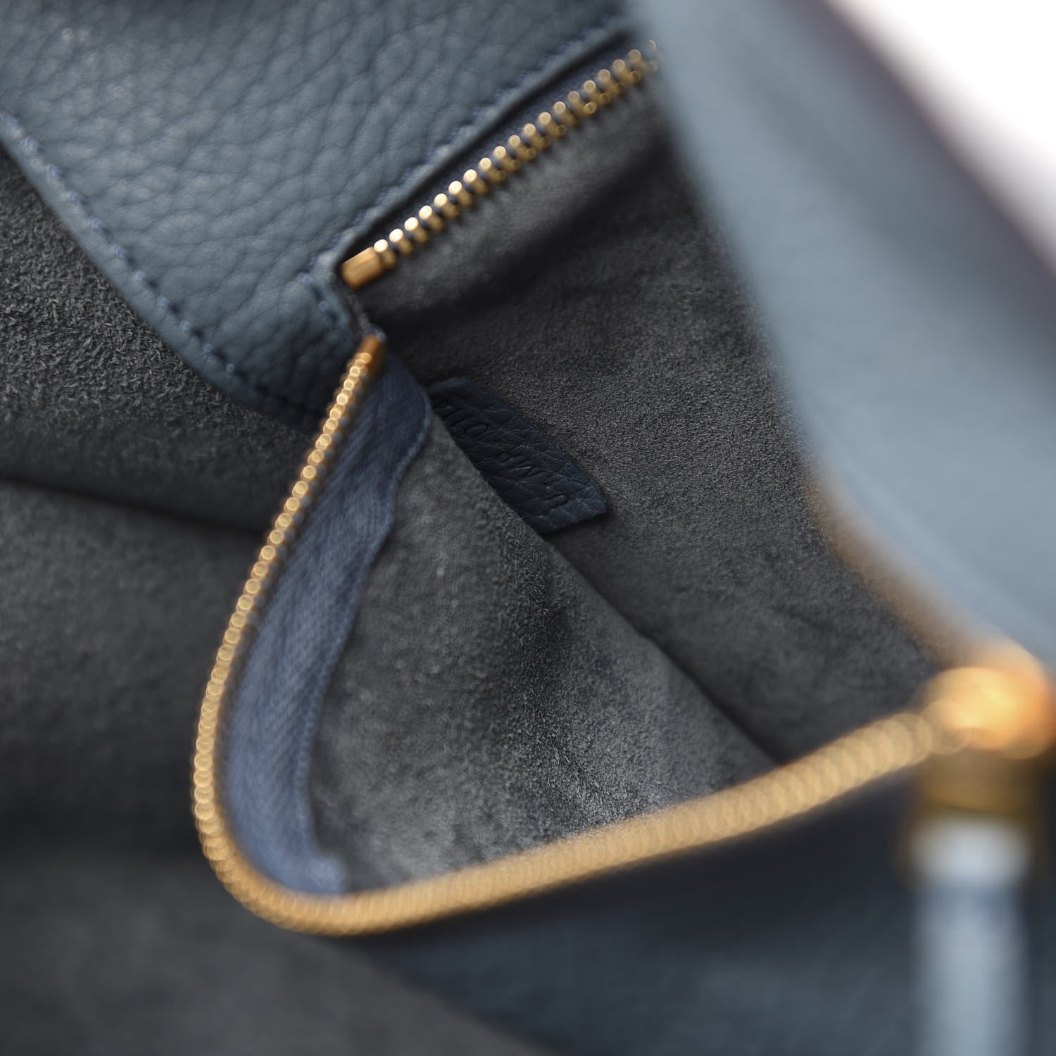 Celine Crisped Calfskin Small Tie Knot Tote Slate Blue 8 of 16