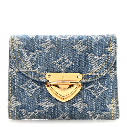 Louis Vuitton Denim Amelia Compact Wallet Blue 1 of 7