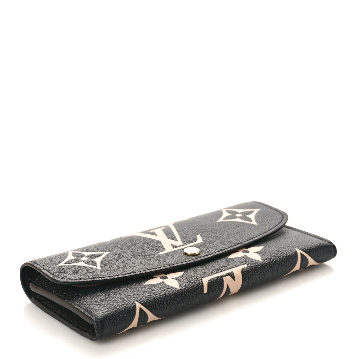 Louis Vuitton Empreinte Monogram Giant Emilie Wallet Black Beige 4 of 7