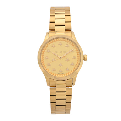 Gucci Stainless Steel 32mm G-Timeless Bee Quartz Watch Gold 1 of 5