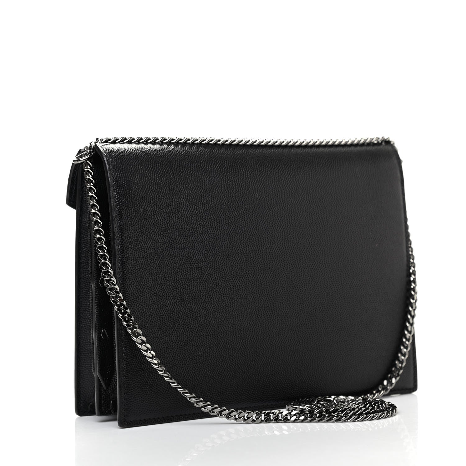 Saint Laurent Grain De Poudre Monogram Cassandra Clasp Bag Black Rouge Legion 3 of 10