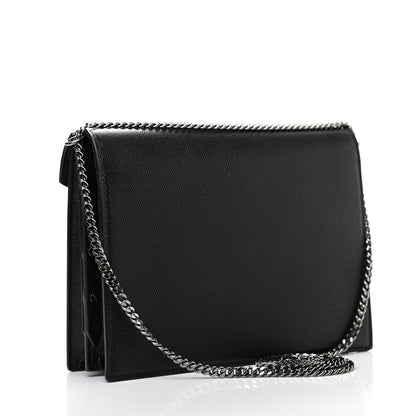 Saint Laurent Grain De Poudre Monogram Cassandra Clasp Bag Black Rouge Legion 3 of 10