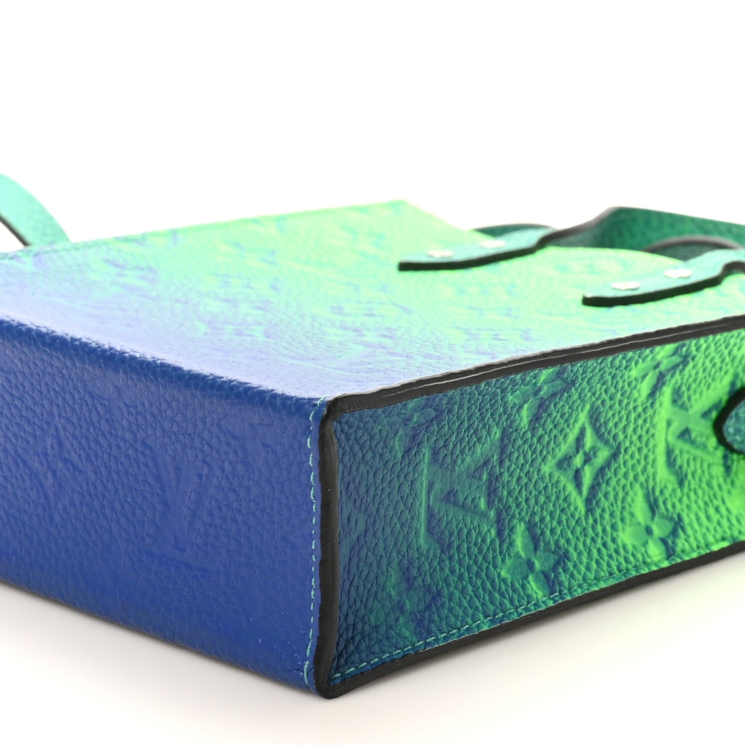 Louis Vuitton Taurillon Illusion Sac Plat XS Bleu Vert 9 of 9