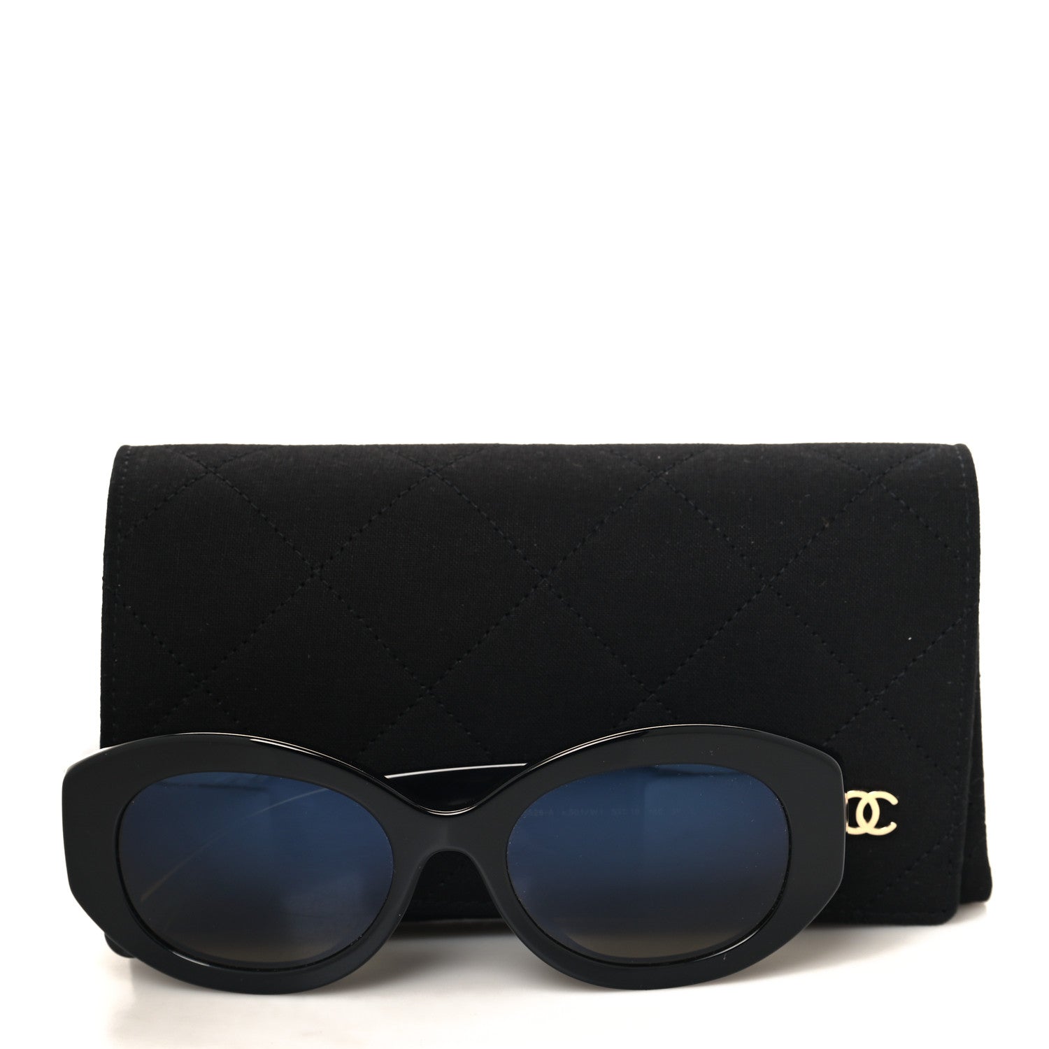 Chanel Acetate Nyon Oval CC Sunglasses 5528-A Black 7 of 7