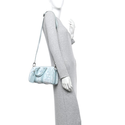 Louis Vuitton Monogram Aquagarden Keepall Bandouliere 25 Crystal Blue 2 of 9