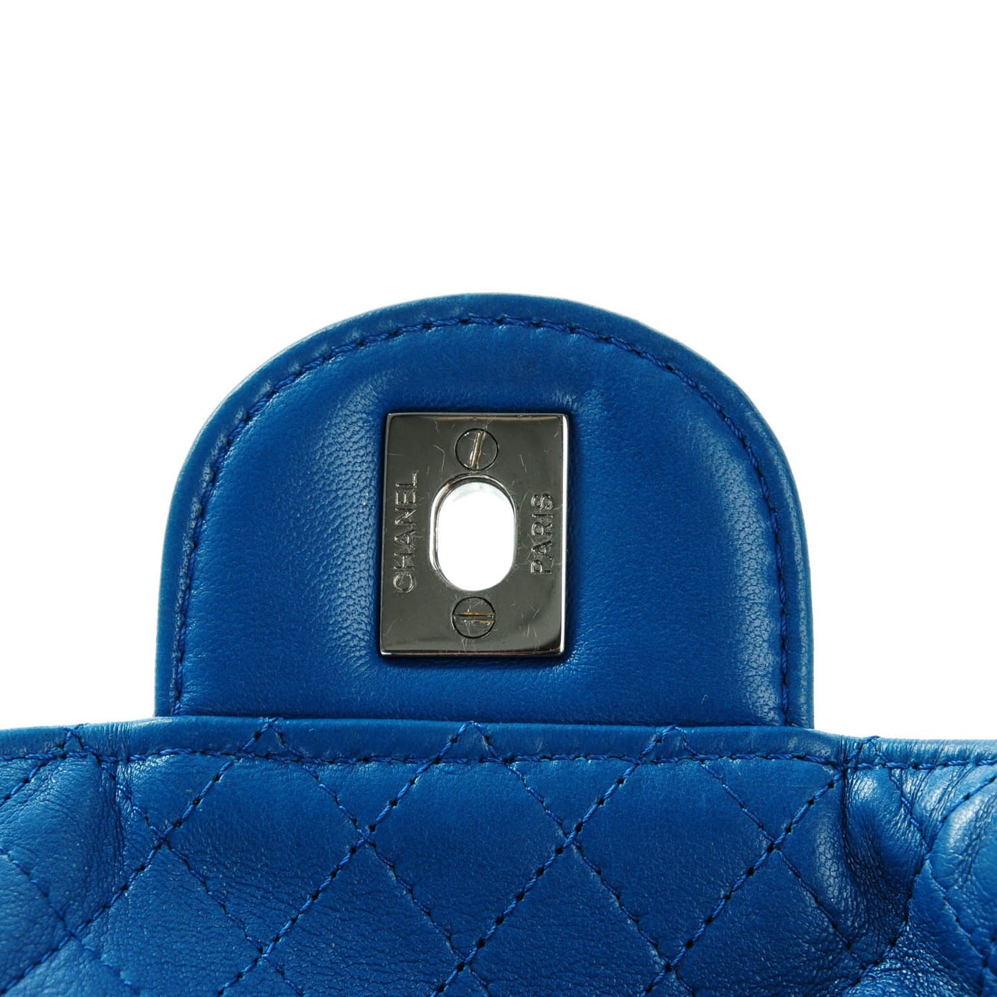 Lambskin Soft and Chain Large Flap Blue