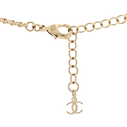 Chanel Crystal CC Pendant Necklace Gold 4 of 4