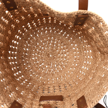 Saint Laurent Raffia Calfskin Small Panier Tote Naturel 5 of 11