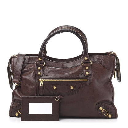 Balenciaga Agneau Giant 12 Gold Hardware City Cigare Fonce 1 of 14