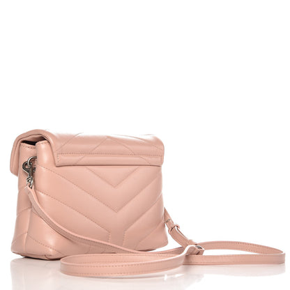 Saint Laurent Calfskin Y Quilted Monogram Toy Loulou Chain Satchel Pale Pink 3 of 6