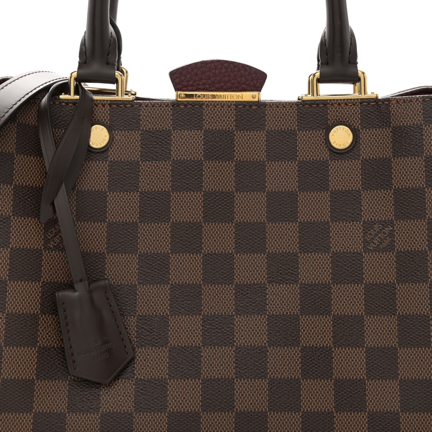 Louis Vuitton Damier Ebene Cuir Taurillon Brittany Bordeaux 7 of 15