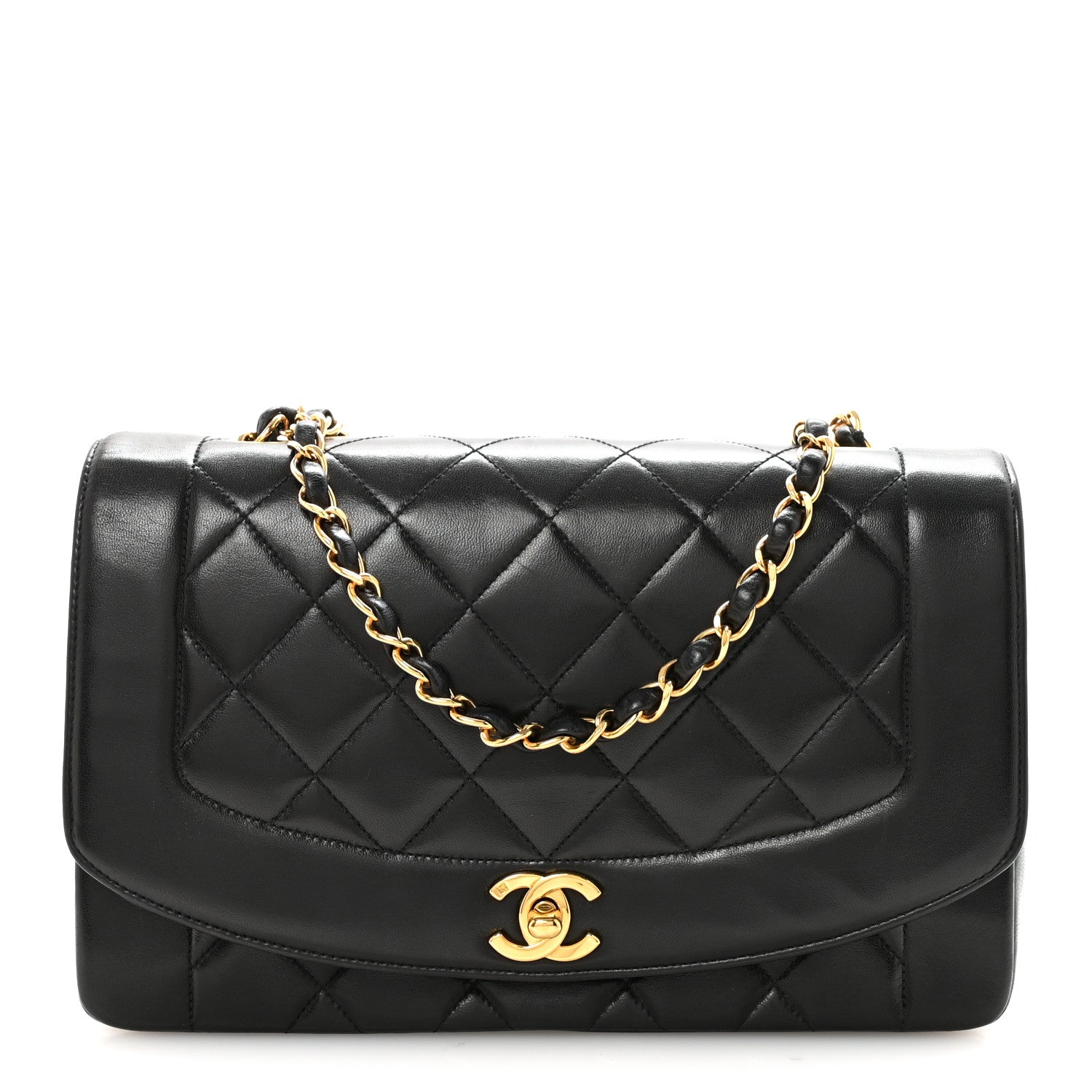 Chanel Lambskin Quilted Medium Single Flap Black 1 of 10