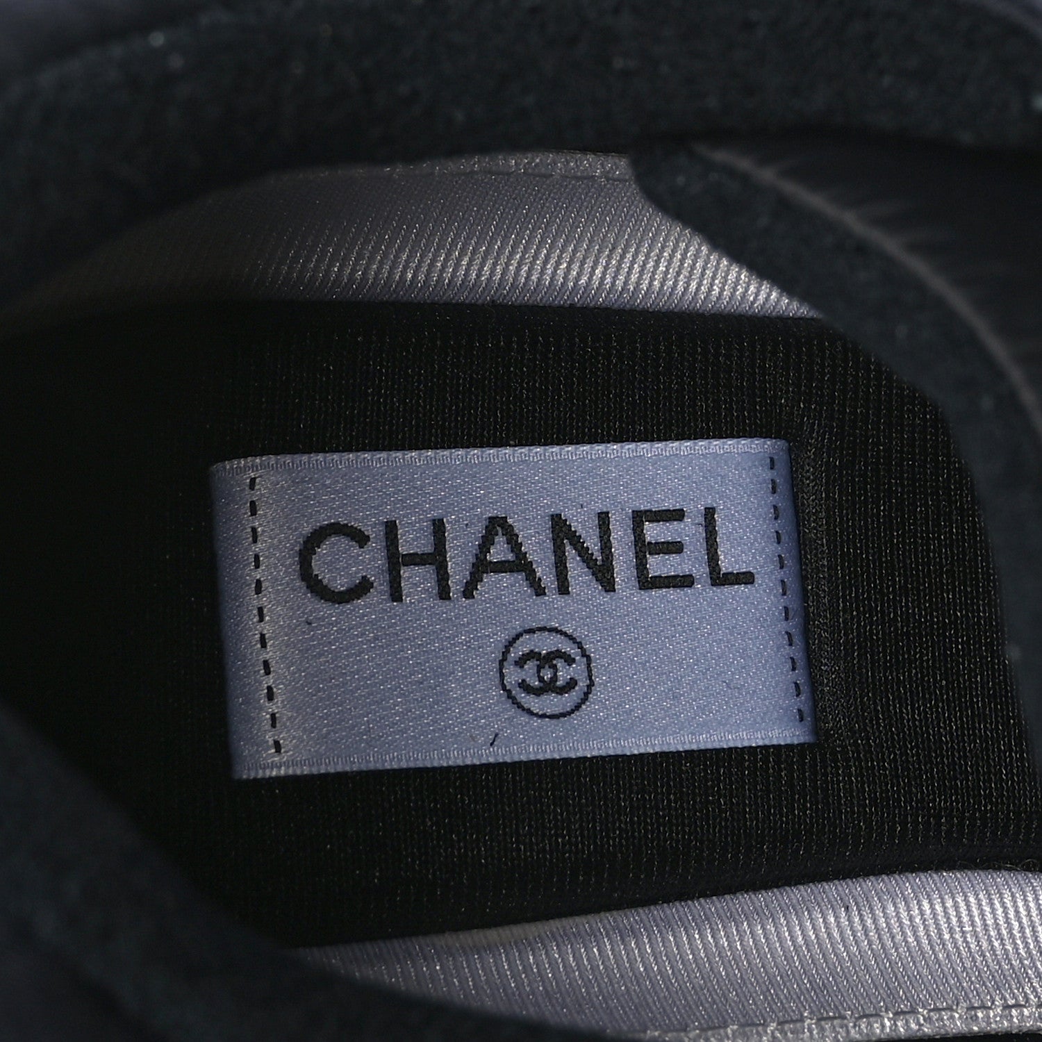 Chanel Mixed Fibers Calfskin Suede CC Sneakers 42 Black 7 of 7