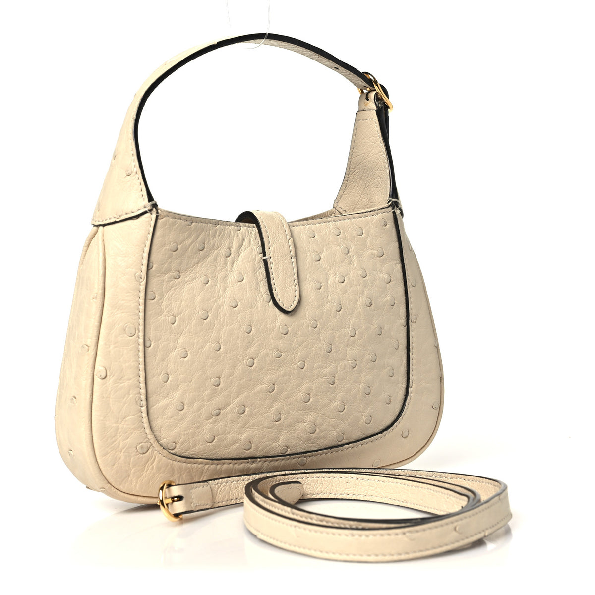 Ostrich Mini Jackie 1961 Hobo Ivoire