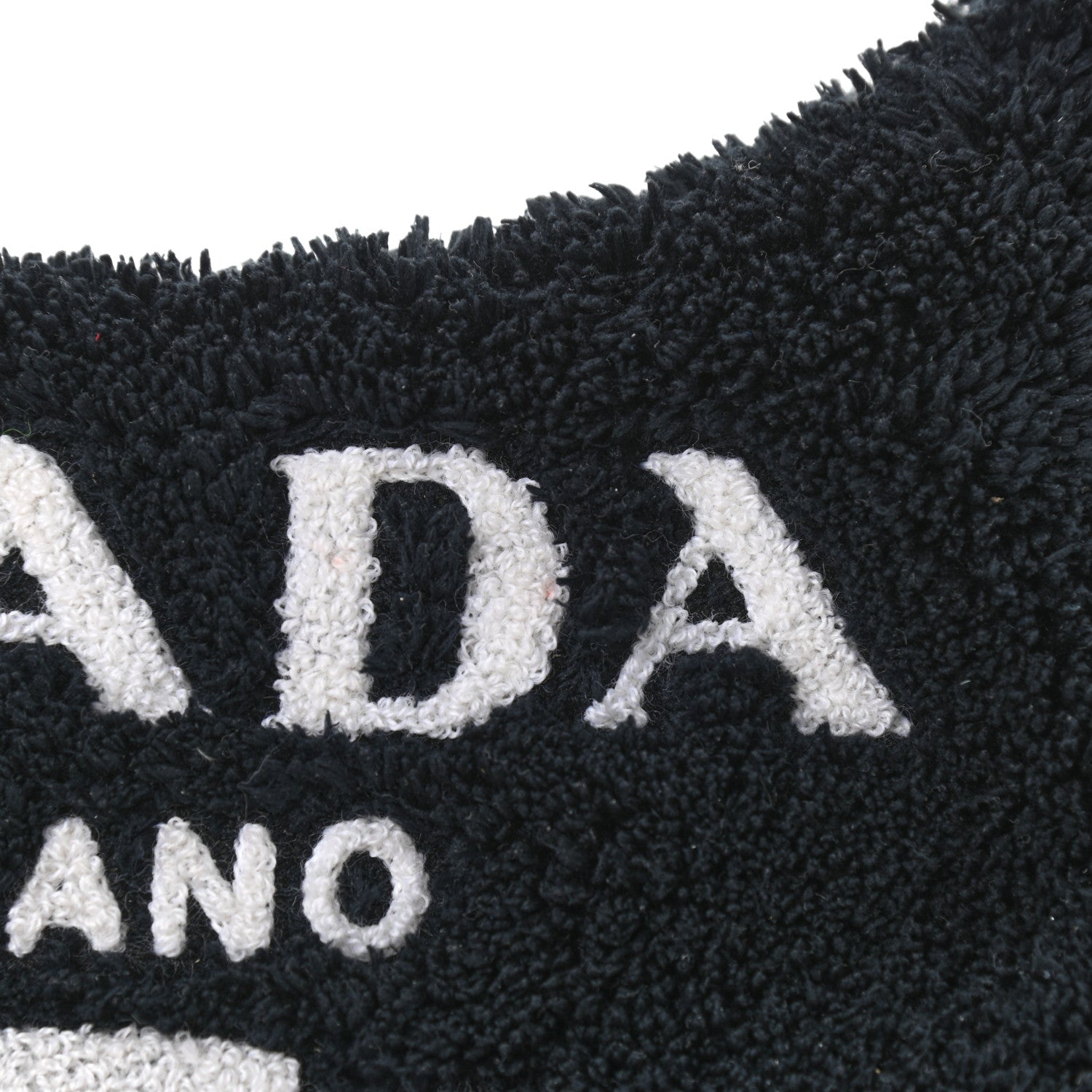 Prada Terry Cloth Mini Re-Edition 2000 Bag Black White 11 of 11