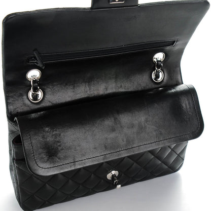 Chanel Lambskin Quilted Medium Double Flap Black 9 of 9