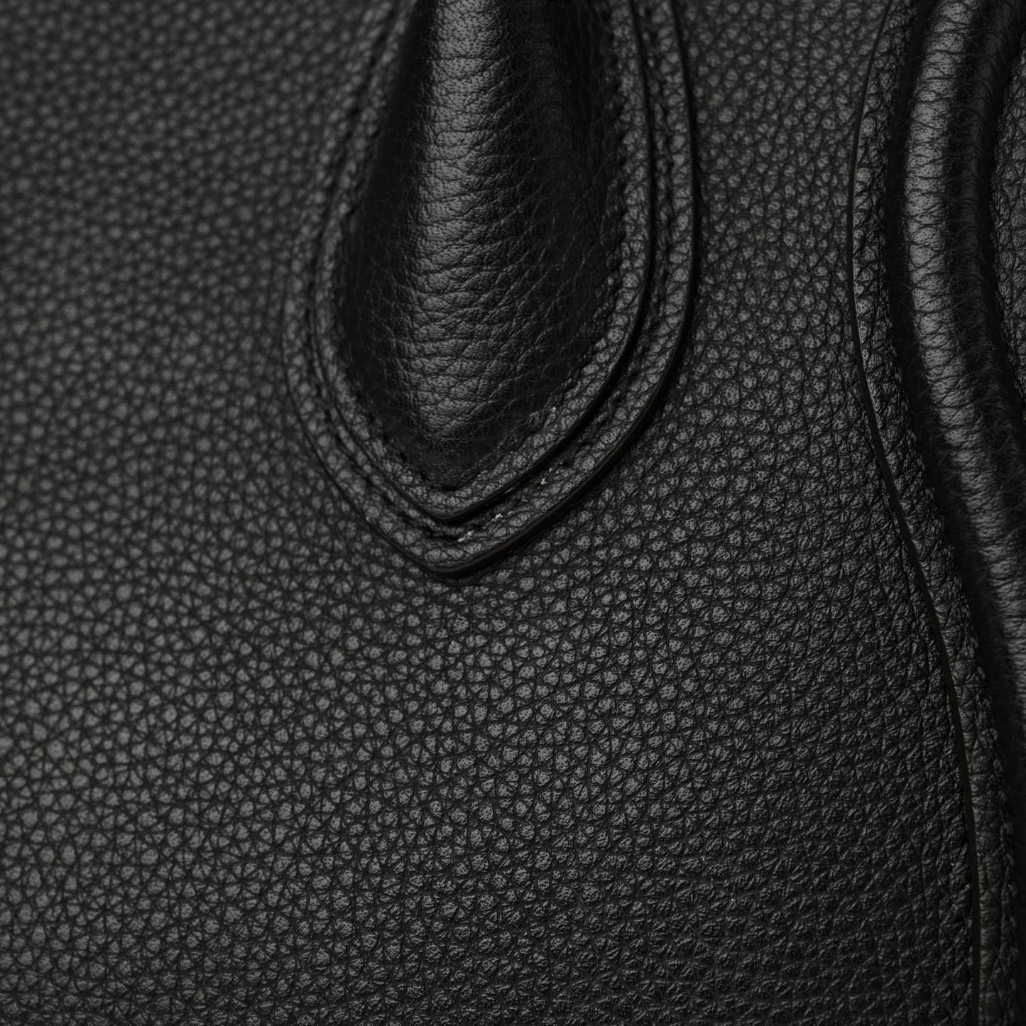 Drummed Calfskin Micro Luggage Black
