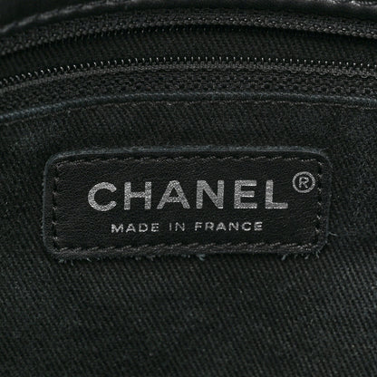 Chanel Calfskin Stitched Large Expandable Flap Bag Black 9 of 15