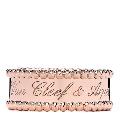 Van Cleef & Arpels 18K Rose Gold Perlee Signature Ring 52 6 1 of 5