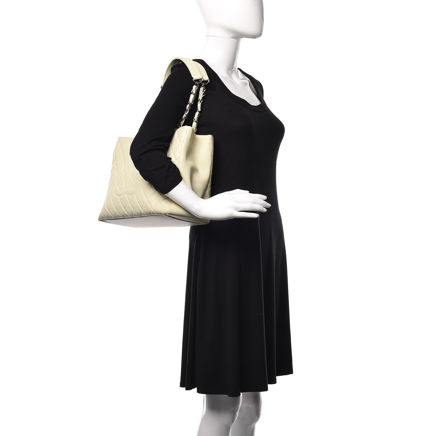 Chanel Caviar Quilted Grand Shopping Tote GST Ecru 2 of 15
